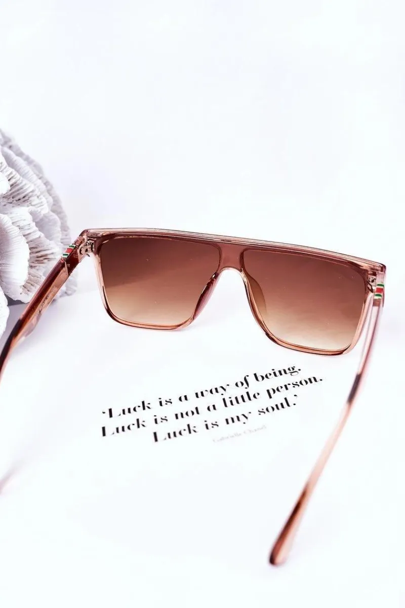 Okulary>Boto Okulary Przeciwsłoneczne Typu Shield VINCENT Brązowe Ombre