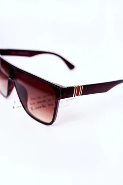 Boto Okulary Przeciwsłoneczne Typu Shield VINCENT Ciemnobrązowe Ombre