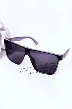 Sale Okulary Przeciwsłoneczne Typu Shield VINCENT Szare Okulary