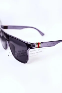 Sale Okulary Przeciwsłoneczne Typu Shield VINCENT Szare Okulary