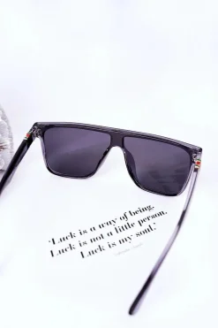 Sale Okulary Przeciwsłoneczne Typu Shield VINCENT Szare Okulary