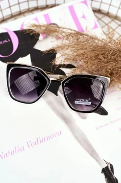 Okulary>PRIUS Okulary Przeciwsłoneczne Złote PR-V07 Czarny Gradient