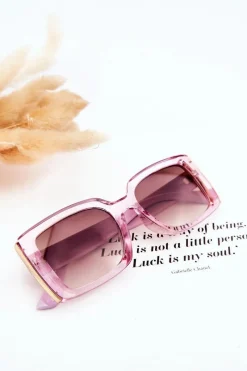 Discount Okulary Przeciwsłoneczne Z Ozdobą M2366 Fioletowe Okulary