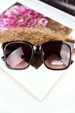 New PRIUS Okulary Przeciwsłoneczne Złote PR-V43 Czarny Brązowy Gradient