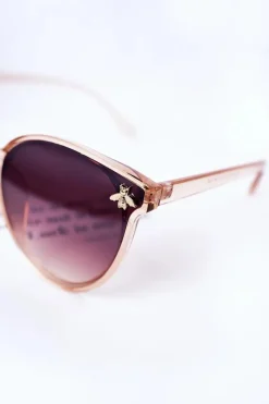 Online Okulary Przeciwsłoneczne Z Muchą Beżowe Ombre Okulary