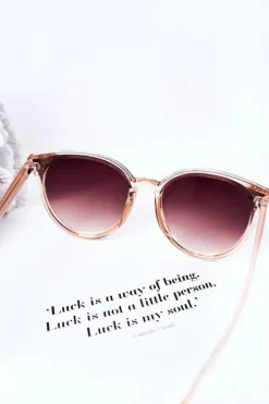 Online Okulary Przeciwsłoneczne Z Muchą Beżowe Ombre Okulary