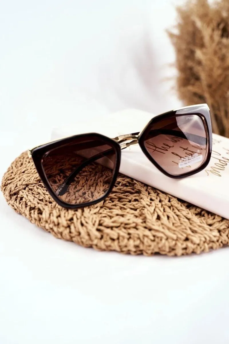 Okulary>PRIUS Okulary Przeciwsłoneczne Złote PR-V07 Brązowe Gradient