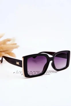 Outlet Boto Okulary Przeciwsłoneczne Z Ozdobą M2366 Czarne Gradient Fioletowy