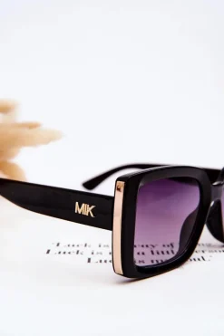 Outlet Boto Okulary Przeciwsłoneczne Z Ozdobą M2366 Czarne Gradient Fioletowy