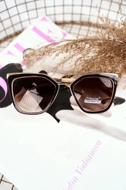 Okulary>PRIUS Okulary Przeciwsłoneczne Złote PR-V07 Brązowe Beż Gradient