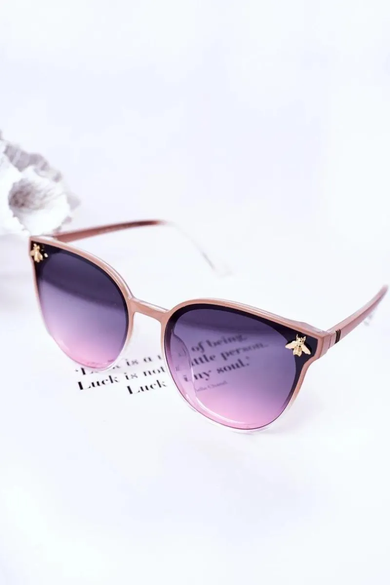 New Boto Okulary Przeciwsłoneczne Z Muchą Nude Z Różowym Ombre