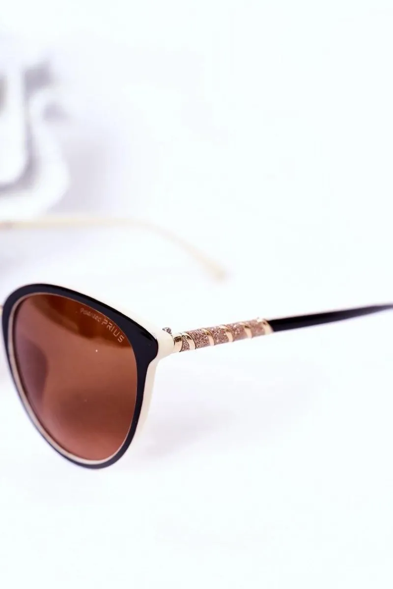 Okulary>PRIUS Okulary Przeciwsłoneczne Z Polaryzacją Brązowo-Beżowe