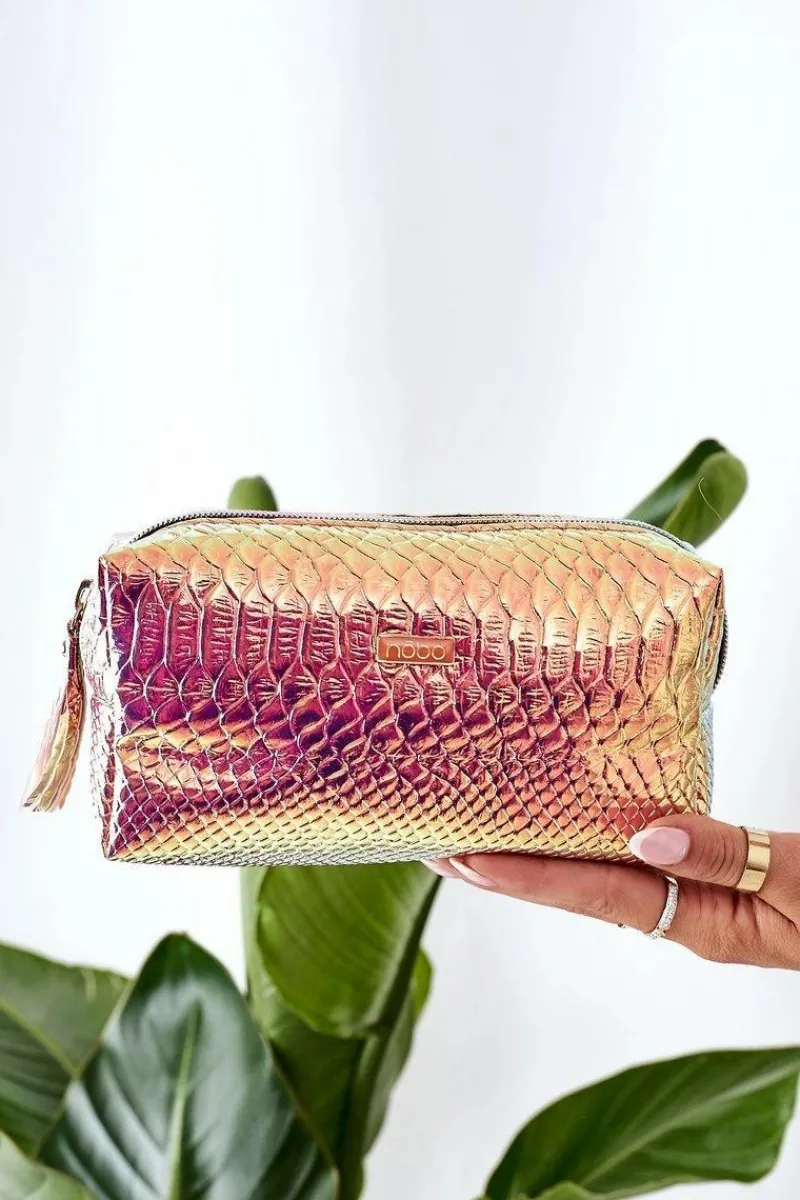 Sale Opalizująca Kosmetyczka F042 Różowa Damskie Torebki Nobo|Kosmetyczki Damskie