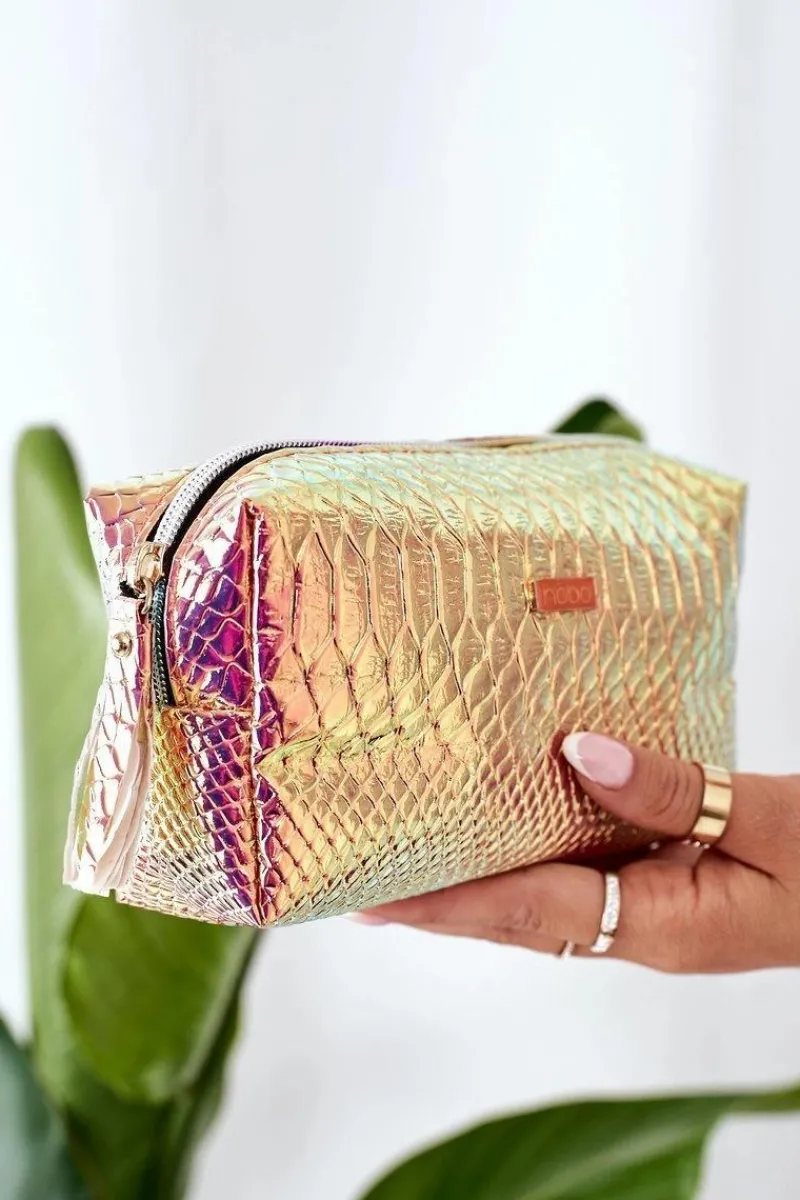 Sale Opalizująca Kosmetyczka F042 Różowa Damskie Torebki Nobo|Kosmetyczki Damskie