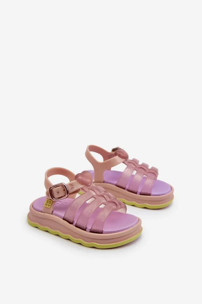 ZAXY Pachnące Dziecięce Sandałki Na Rzep NN385020 Fioletowe Fioletowy