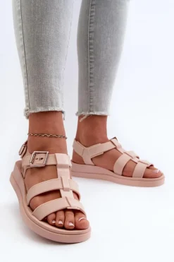 Hot ZAXY Pachnące Gładkie Sandały Damskie NN285006 Jasnoróżowe