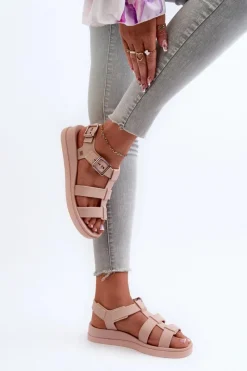 Hot ZAXY Pachnące Gładkie Sandały Damskie NN285006 Jasnoróżowe