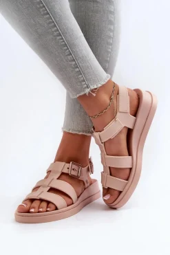 Hot ZAXY Pachnące Gładkie Sandały Damskie NN285006 Jasnoróżowe