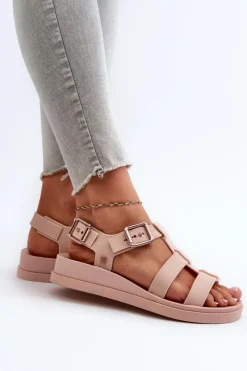 Hot ZAXY Pachnące Gładkie Sandały Damskie NN285006 Jasnoróżowe