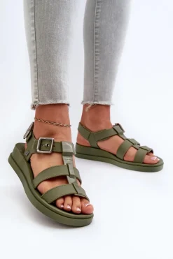 Sandały Gumowe|Sandały Płaskie>ZAXY Pachnące Gładkie Sandały Damskie NN285005 Zielone