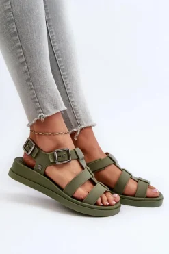 Sandały Gumowe|Sandały Płaskie>ZAXY Pachnące Gładkie Sandały Damskie NN285005 Zielone
