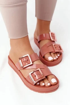 Hot Pachnące Gumowe Klapki Eco Friendly HH285106 Ceglaste Damskie Klapki Damskie Klasyczne