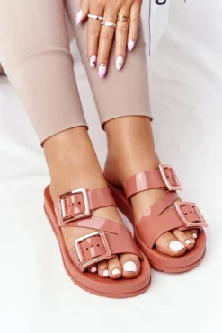 Hot Pachnące Gumowe Klapki Eco Friendly HH285106 Ceglaste Damskie Klapki Damskie Klasyczne