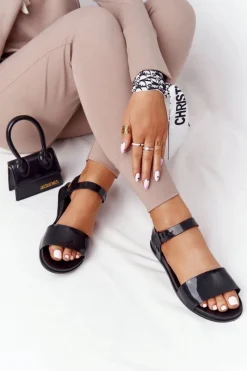 Sandały Gumowe|Sandały Płaskie>ZAXY Pachnące Gumowe Sandaly Eco Friendly HH285127 Czarne