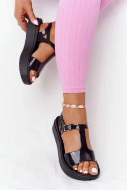 Sandały Gumowe|Sandały Na Koturnie></noscript>ZAXY Pachnące Gumowe Sandaly Eco Friendly HH285116 Czarne