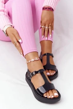 Sandały Gumowe|Sandały Na Koturnie></noscript>ZAXY Pachnące Gumowe Sandaly Eco Friendly HH285116 Czarne