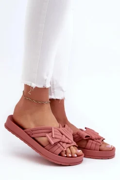 Klapki Damskie Klasyczne>ZAXY Pachnące Klapki Damskie Na Płaskiej Podeszwie LL285097 Brudny Róż