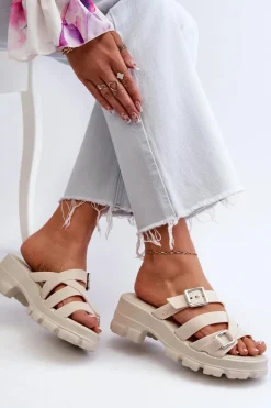 Klapki Na Platformie|Klapki Damskie Klasyczne><noscript><img width=