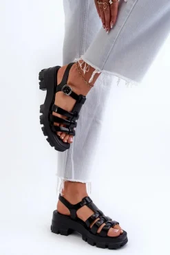 Sandały Gumowe|Sandały Na Obcasie></noscript>ZAXY Pachnące Sandały Damskie NN285039 Czarne Czarny