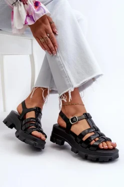 Sandały Gumowe|Sandały Na Obcasie></noscript>ZAXY Pachnące Sandały Damskie NN285039 Czarne Czarny