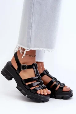 Sandały Gumowe|Sandały Na Obcasie></noscript>ZAXY Pachnące Sandały Damskie NN285039 Czarne Czarny