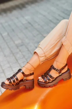 Sandały Gumowe|Sandały Na Obcasie></noscript>ZAXY Pachnące Sandały Damskie NN285039 Czarne Czarny