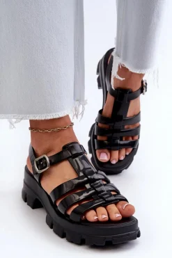 Sandały Gumowe|Sandały Na Obcasie></noscript>ZAXY Pachnące Sandały Damskie NN285039 Czarne Czarny