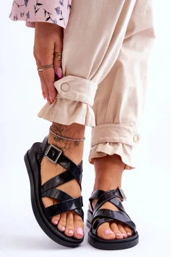 Sandały Gumowe|Sandały Płaskie>ZAXY Pachnące Sandały Eco Friendly JJ285093 Czarne