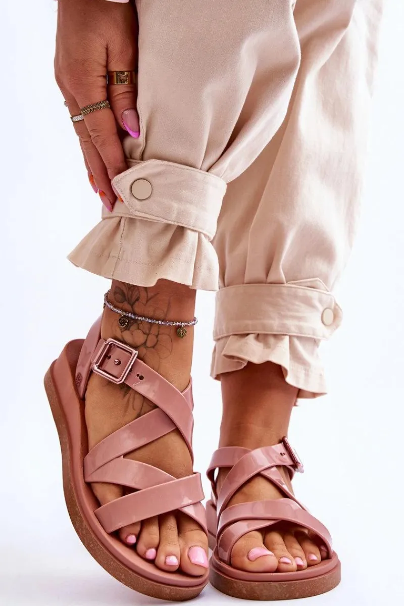 New Pachnące Sandały Eco Friendly JJ285094 Nude Damskie Sandały Gumowe|Sandały Płaskie