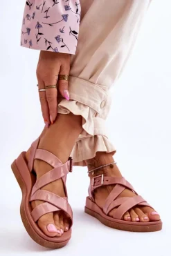 New Pachnące Sandały Eco Friendly JJ285094 Nude Damskie Sandały Gumowe|Sandały Płaskie