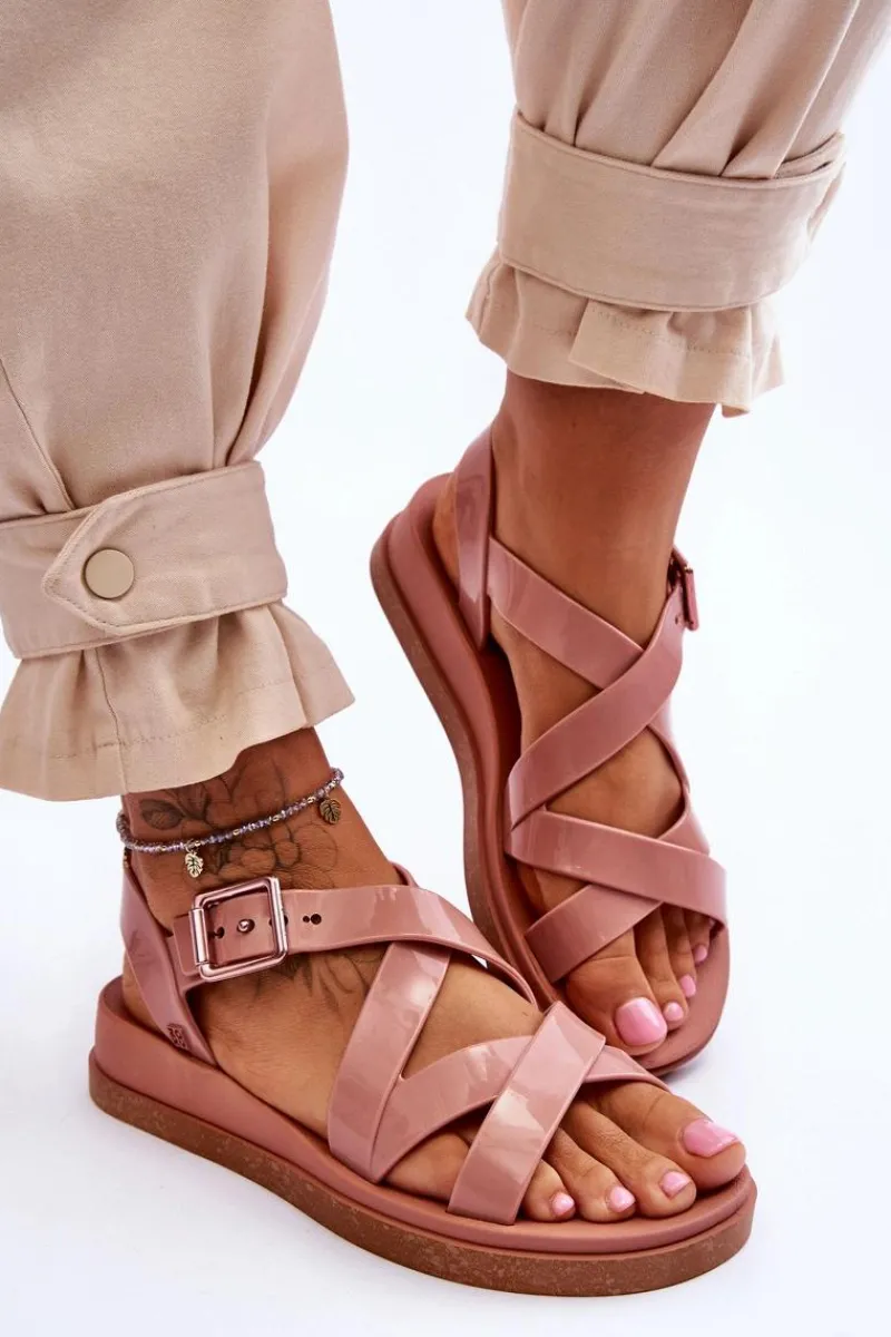 New Pachnące Sandały Eco Friendly JJ285094 Nude Damskie Sandały Gumowe|Sandały Płaskie