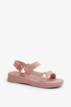 Pachnące Sandały Na Rzep LL285061 Jasnoróżowe Damskie Sandały Gumowe|Sandały Płaskie