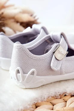 Dziewczęce|Back To School></noscript>BEFADO Papcie Baleriny Błyszczące 115X001 Srebrne