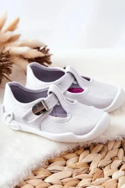 Dziewczęce|Back To School></noscript>BEFADO Papcie Baleriny Błyszczące 115X001 Srebrne