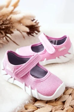 Hot BEFADO Papcie Baleriny Błyszczące 109P223 Różowe