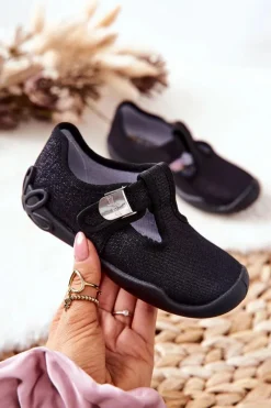 Outlet Papcie Baleriny Błyszczące 115X006 Czarne Dzieci Dziewczęce|Back To School