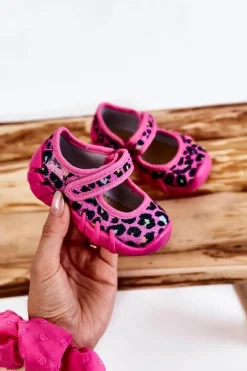 Dziewczęce|Balerinki Dziecięce>BEFADO Papcie Baleriny Cętki 109P256 Różowe