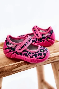 Dziewczęce|Balerinki Dziecięce></noscript>BEFADO Papcie Baleriny Cętki 109P256 Różowe