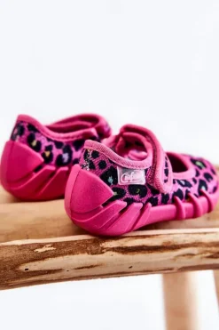 Dziewczęce|Balerinki Dziecięce></noscript>BEFADO Papcie Baleriny Cętki 109P256 Różowe