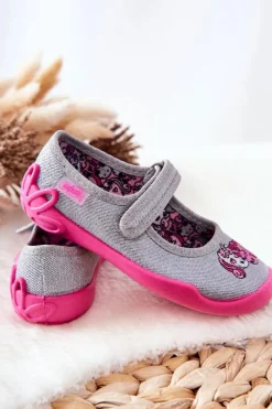 Dziewczęce|Back To School></noscript>BEFADO Papcie Baleriny Jednorożce 114X464 Szaro-Różowe